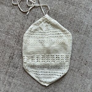 Abercrombie & Fitch Cream Crochet Tank Top